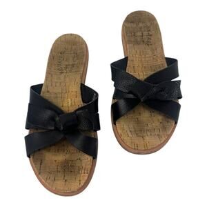 Kork Ease Brigit Bow Leather Slip On Sandal Size 8